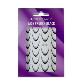Sticker Unghii - Easy French Black
