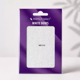 Autocolant pentru unghii - White Bows