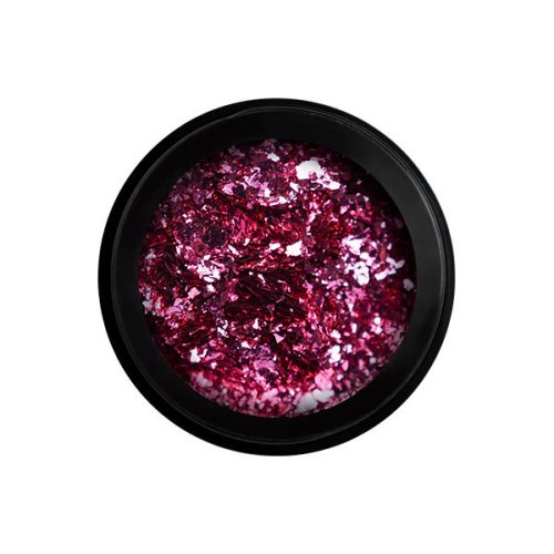 Fulgi chrome metalici pentru unghii Roz Sugar Baby - Metal Chrome Flakes