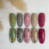 Colecție Top Coat cu fulgi - Flakes Effect 5 buc