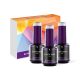 Set Gel cu pensulă Elastic Hard 3x15 ml Clear