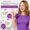 Tricou cu logo ștrasuri Perfect Nails - Mov S