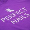 Tricou cu logo metalic Perfect Nails - Mov S