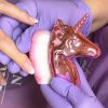 Pensulă pentru praf Unicorn - Roz