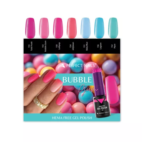 Paletă de culori ojă semipermanentă fără HEMA - Bubble Gum