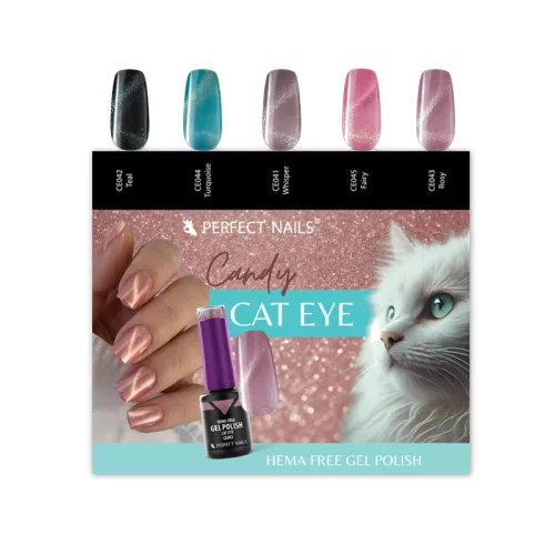 Paletă de culori ojă semipermanentă fără HEMA - Candy Cat Eye