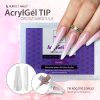 Tipsuri reutilizabile pentru AcryGel - Migdală Rusească - 120 buc/set Reverse TIP