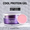 Gel pentru construcție și alungire unghii - Cool Protein Cover Gel  - Pinky Cover 15 gr