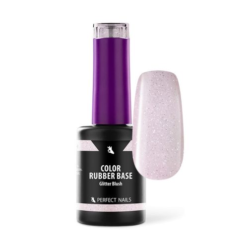 Bază Rubber Colorată - Color Rubber Base Gel 8 ml - Glitter Blush