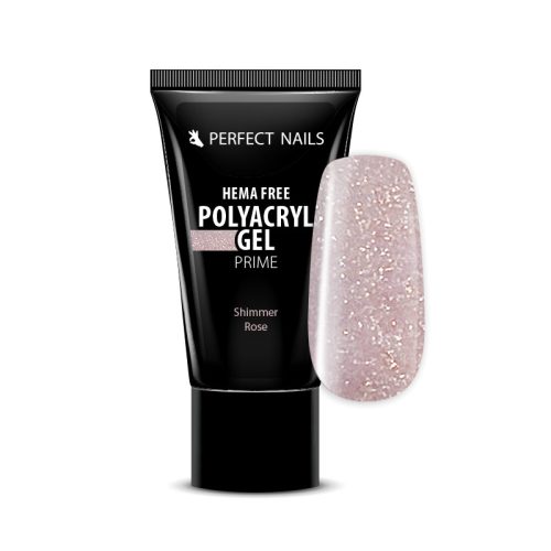 PolyAcryl Gel Prime - Polygel fără HEMA la tub - Shimmer Rose 30g