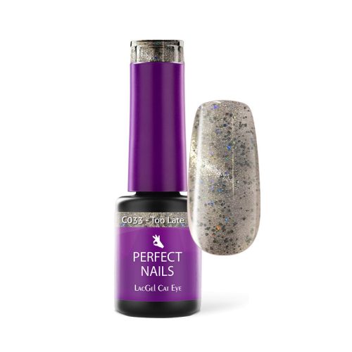 Ojă Semipermanentă Cat Eye 4 ml- Too Late C033 - Aurora Cat Eye