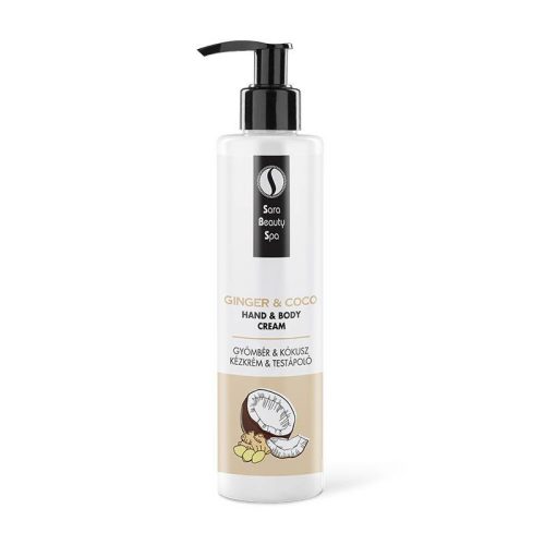 Cremă hidratantă pentru mâini și corp cu aromă de Ghimbir și Cocos 250 ml