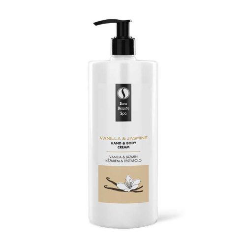 Cremă hidratantă pentru mâini și corp cu aromă de Vanilie și Iasomie - 1000 ml