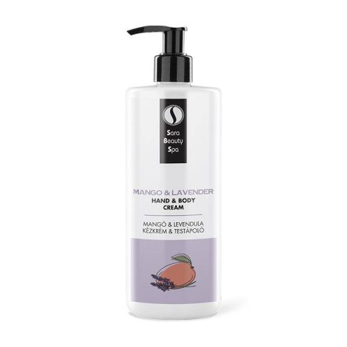 Cremă hidratantă pentru mâini și corp cu aromă de Mango și Lavandă - 500 ml
