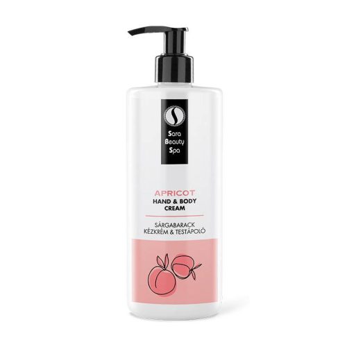 Cremă hidratantă cu Colagen pentru mâini și corp - aromă de Caise - 500 ml