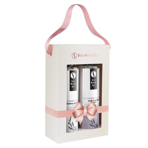 Set Cadou Cremă Hidratantă și Sare de Baie cu aromă de Lavandă și Mentă
