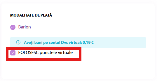 Răscumpărarea punctelor de loialitate